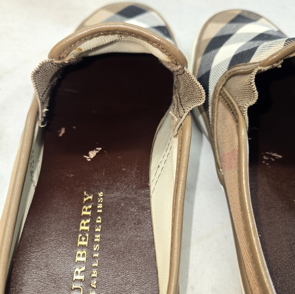 Burberry Women's Size 38 Checker Plaid Slippers Mule Sneaker Slides Shoes - Picture 7 of 8